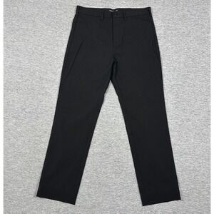 Baubax Pants Mens 34x32 Tag (34x30 Fit) Black Merino Wool Blend Straight Chino